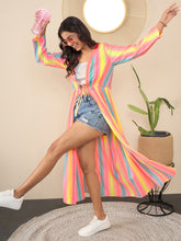 Women's Bright Rainbow Printed Shrug Coverup